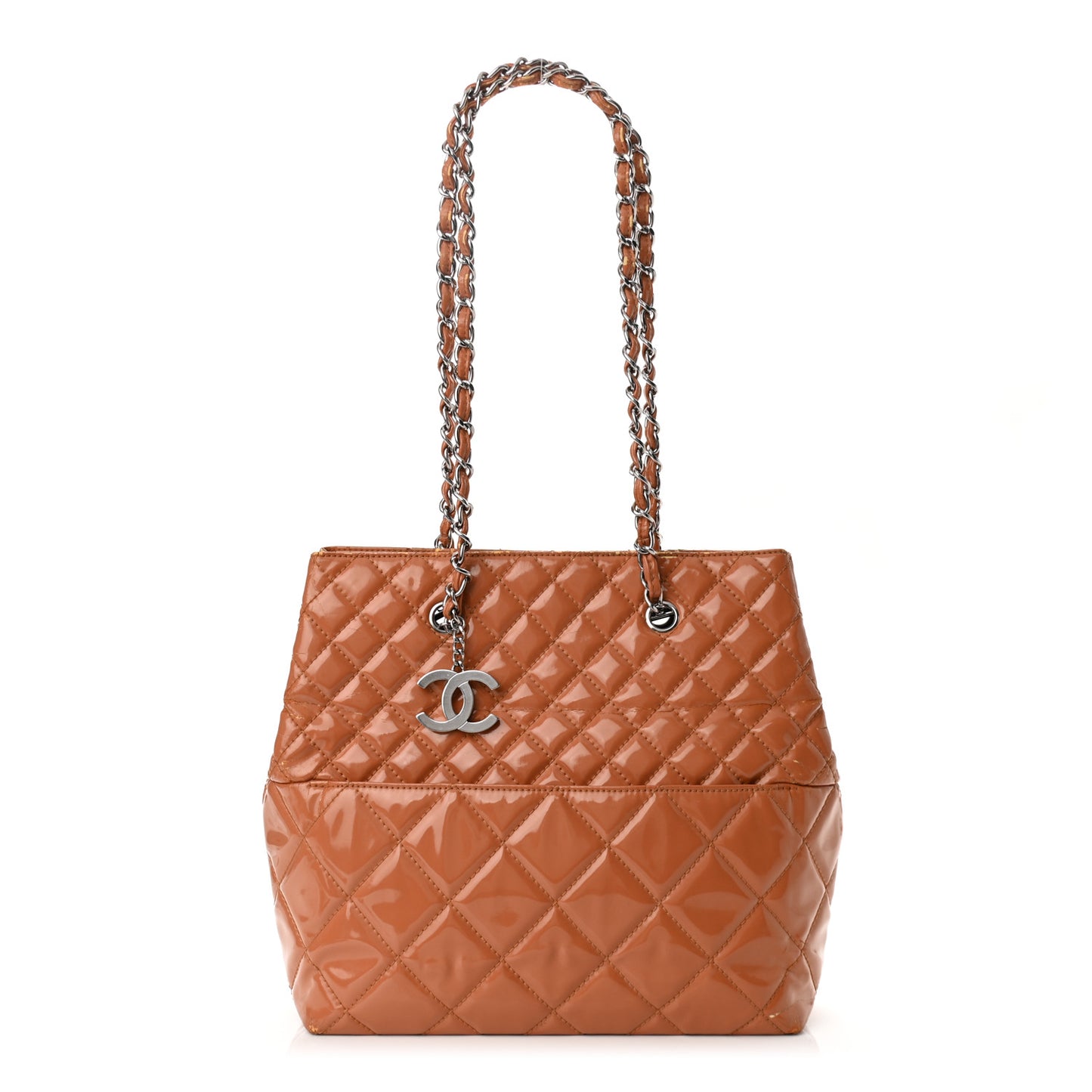 Vinyl Quilted In The Business North South Tote Orange