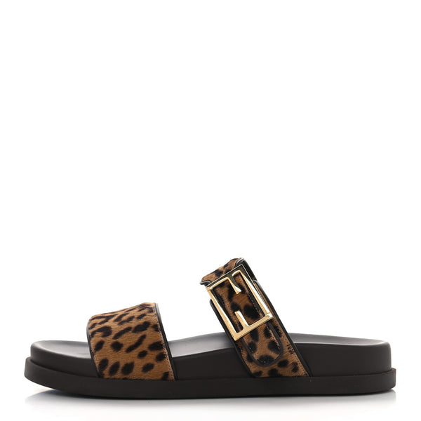靴 FENDI Y2K Leopard Calf Hair Mule Heel b35ea6f91b982b1792e627817cb12c