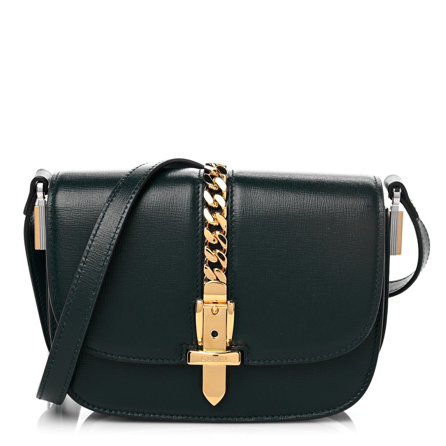 Azalea Calfskin Mini Sylvie 1969 Flap Messenger Bag Green