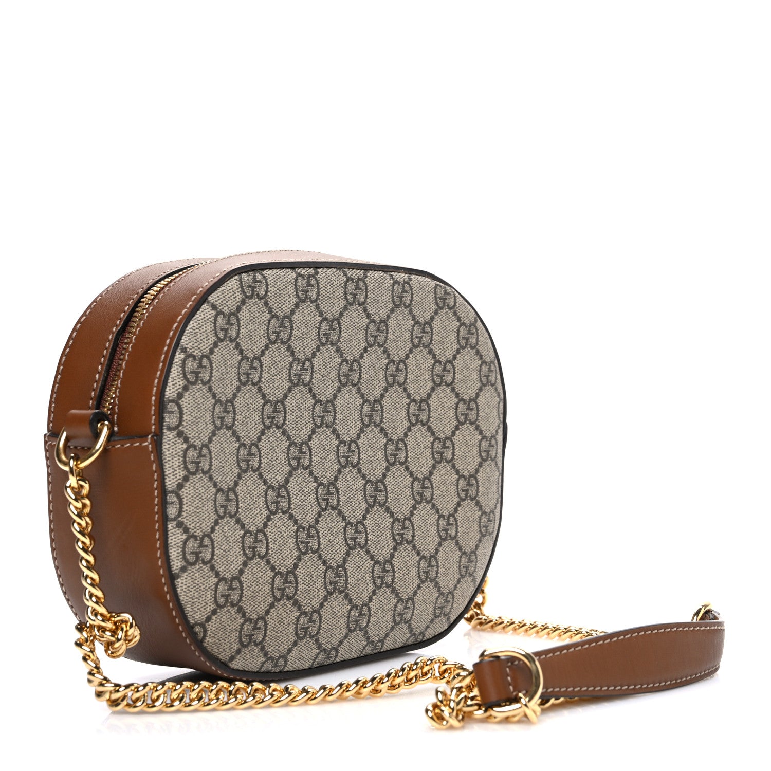 Gucci GG Supreme Monogram Floral Embroidered Mini Chain Shoulder Bag Beige Ebony Tuscany 3 of 10