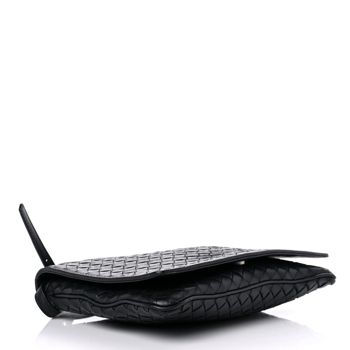 Nappa Intrecciato Crossbody Messenger Flap Black