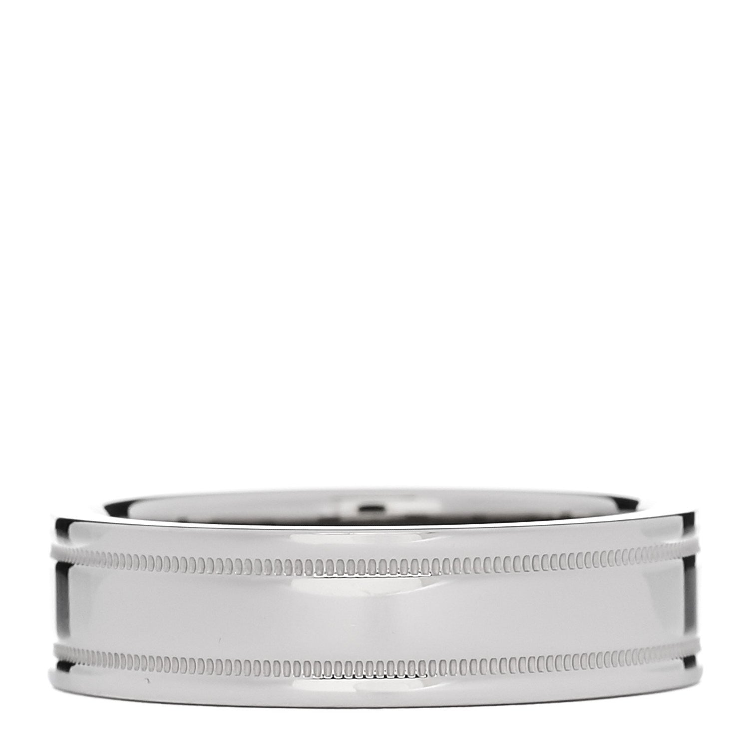 Tiffany Platinum 6mm Together Double Milgrain Band Ring 59 8.75 3 of 5