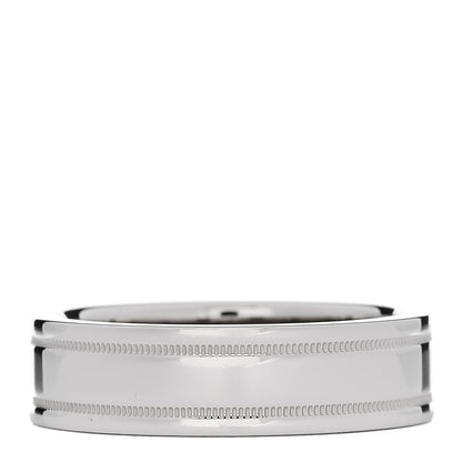 Tiffany Platinum 6mm Together Double Milgrain Band Ring 59 8.75 3 of 5