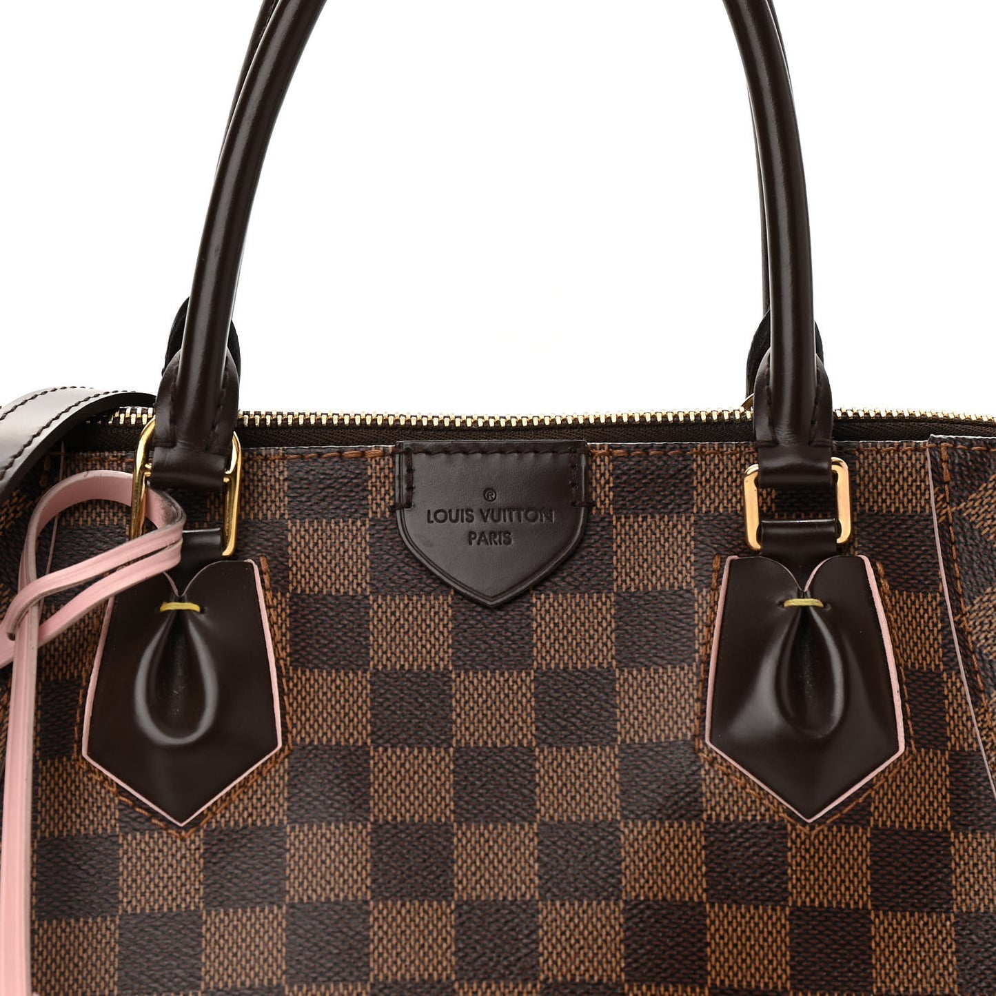 Damier Ebene Caissa Tote PM Rose Ballerine