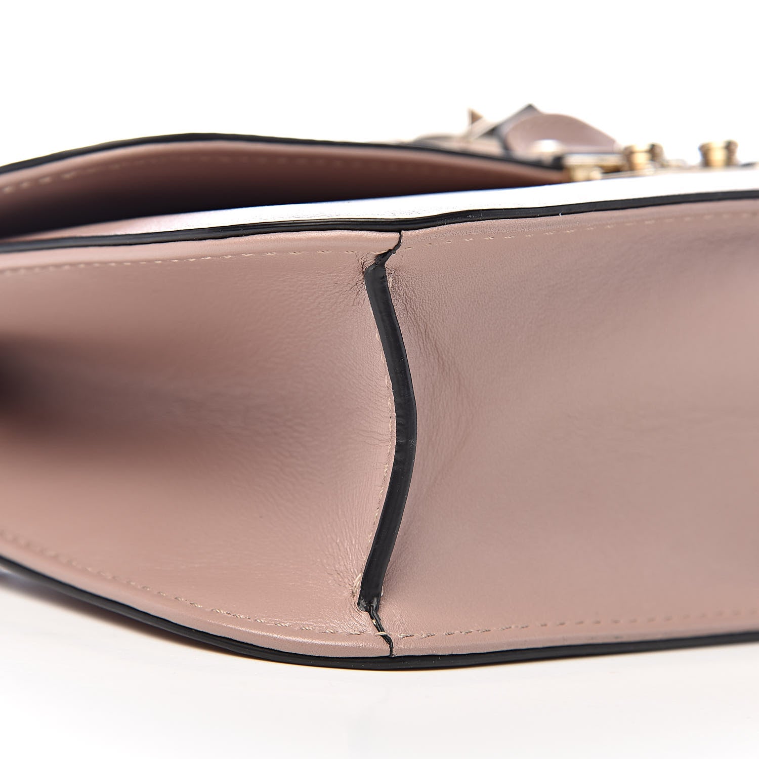 Valentino Garavani Vitello Medium Glam Lock Rockstud Flap Poudre 8 of 10