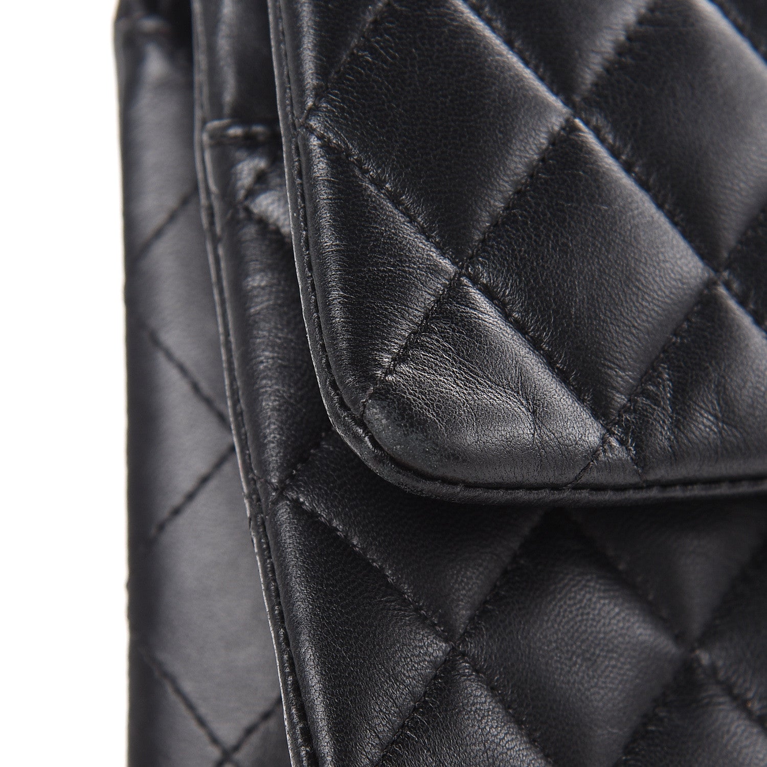 Chanel Lambskin Quilted Medium Double Flap Black 12 of 19