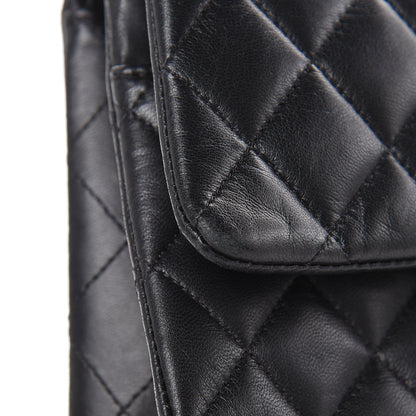Chanel Lambskin Quilted Medium Double Flap Black 12 of 19
