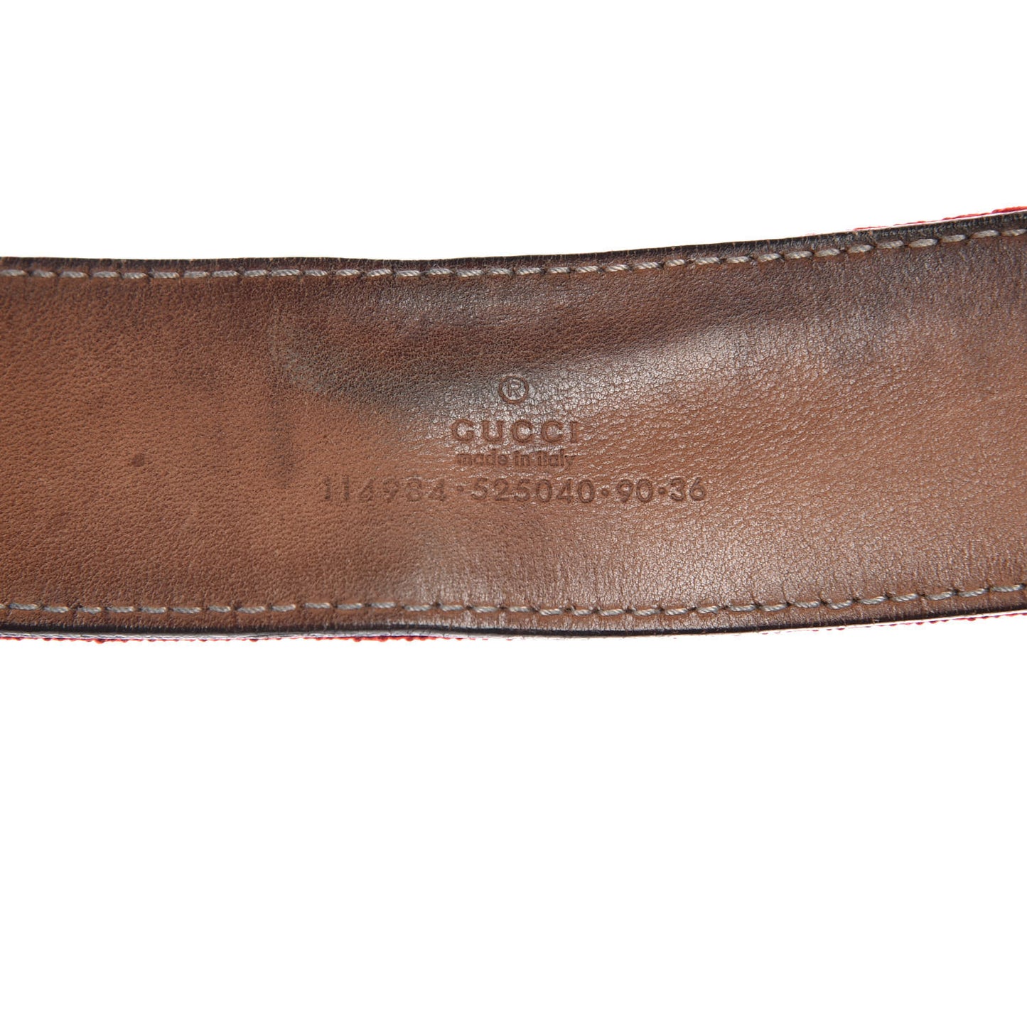 Canvas Web Interlocking G Belt 90 36 Green Red