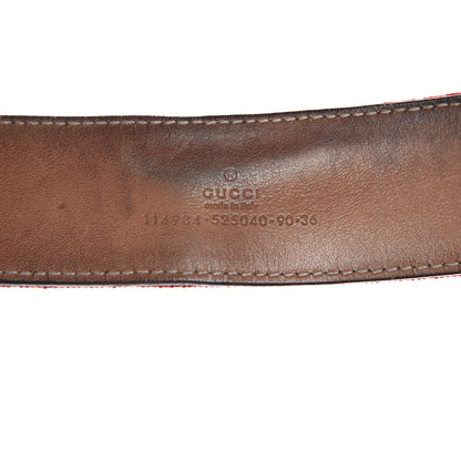 Gucci Canvas Web Interlocking G Belt 90 36 Green Red 5 of 12