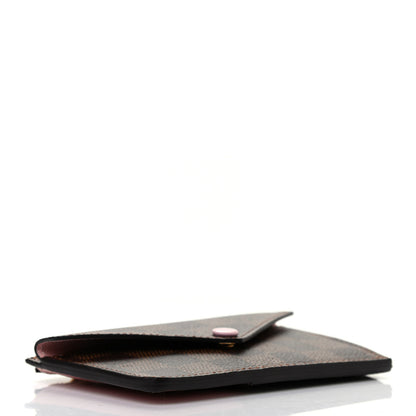 Louis Vuitton Damier Ebene Recto Verso Card Holder Rose Ballerine 4 of 6
