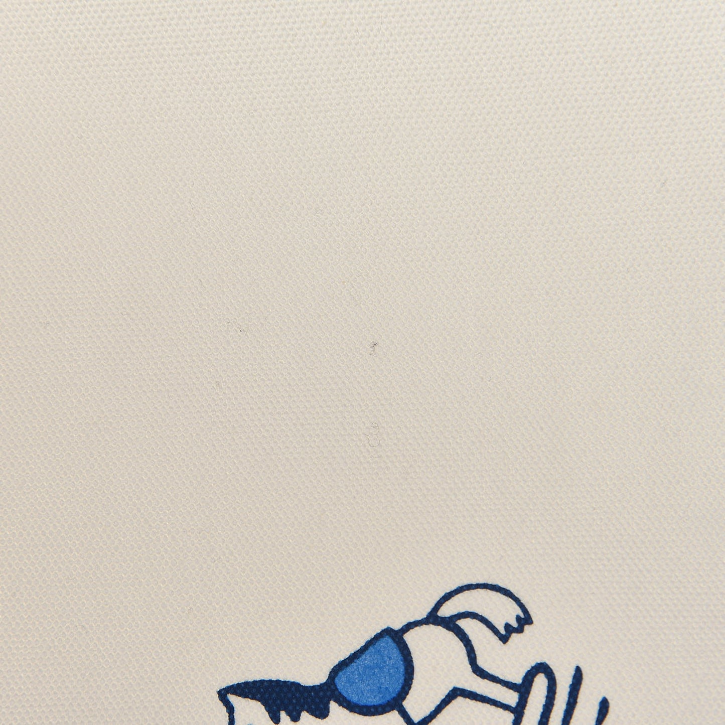 Cotton Canvas Adada Large Flat Case Bleu Marine