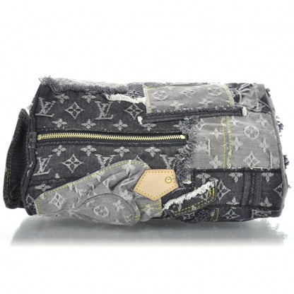 Louis Vuitton Denim Patchwork Speedy Black 7 of 11