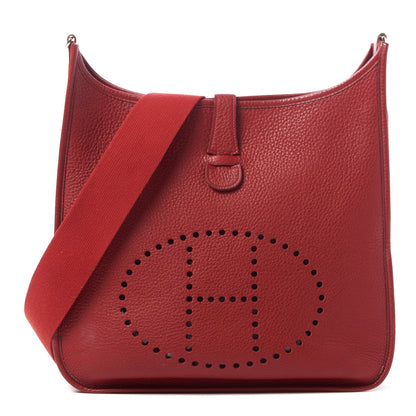Hermes Taurillon Clemence Evelyne III GM Rouge Garance 1 of 8