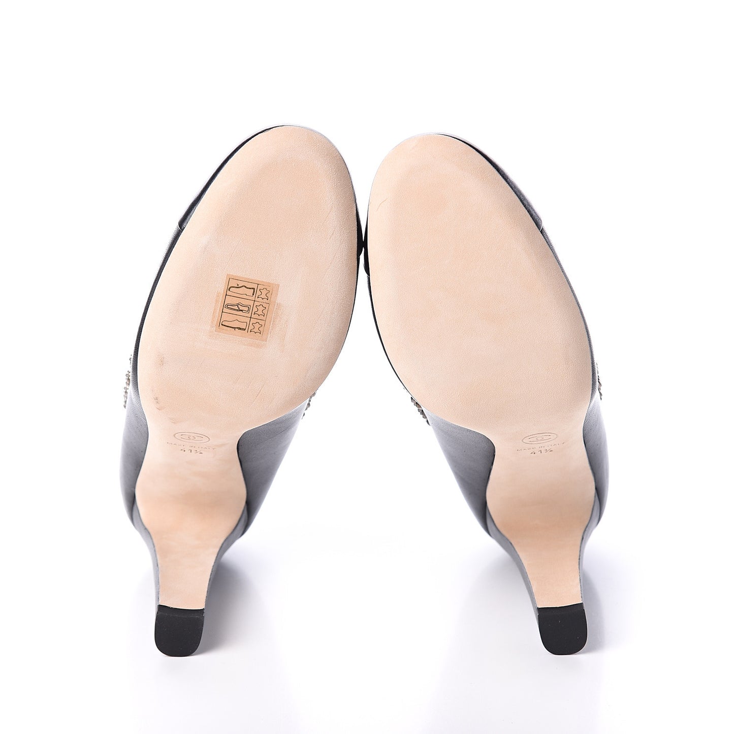Lambskin Camellia Pumps 41.5 Black