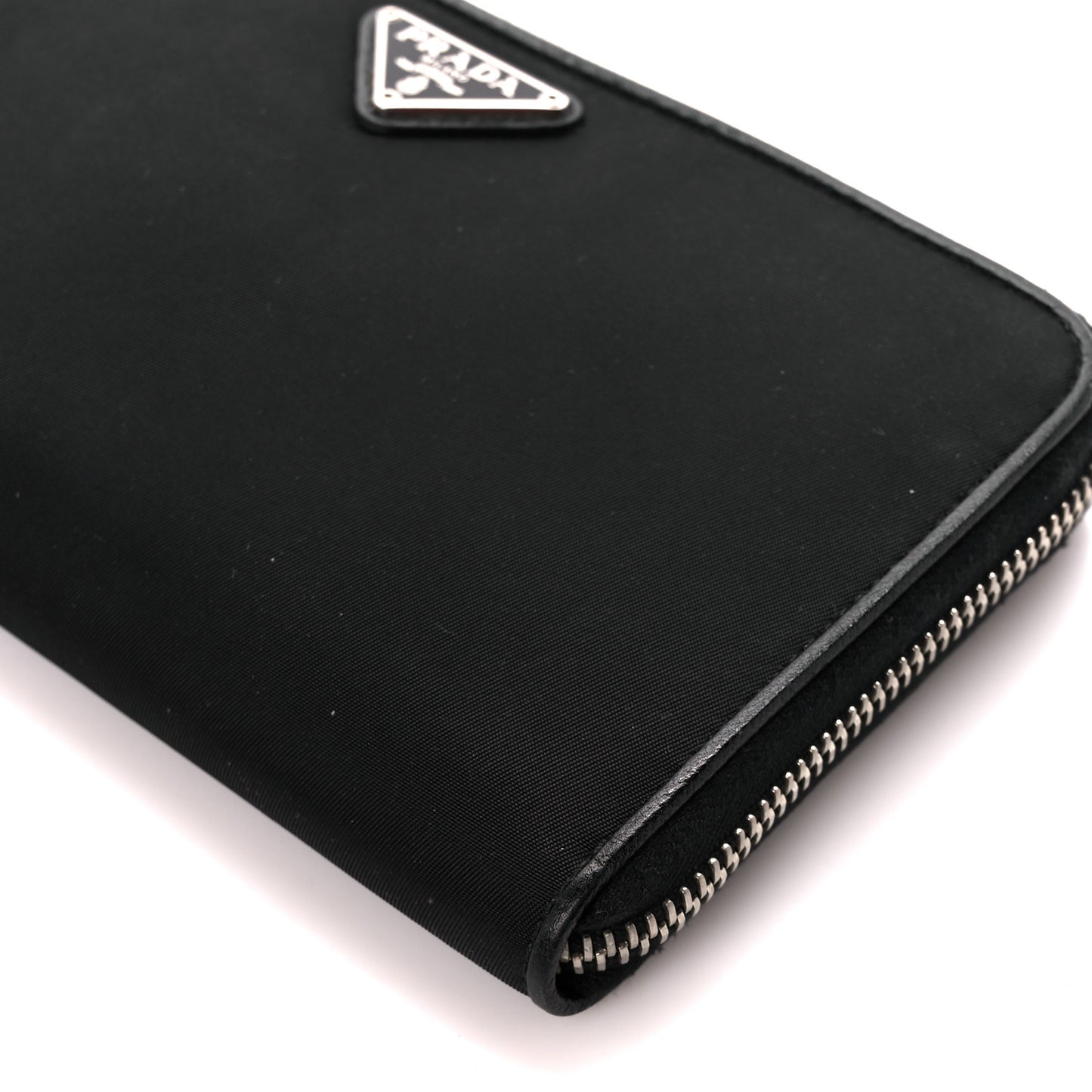 Tessuto Nylon Zip Around Wallet Black