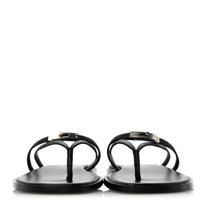 Hermes Calfskin Miss Sandals 40 Black 3 of 9