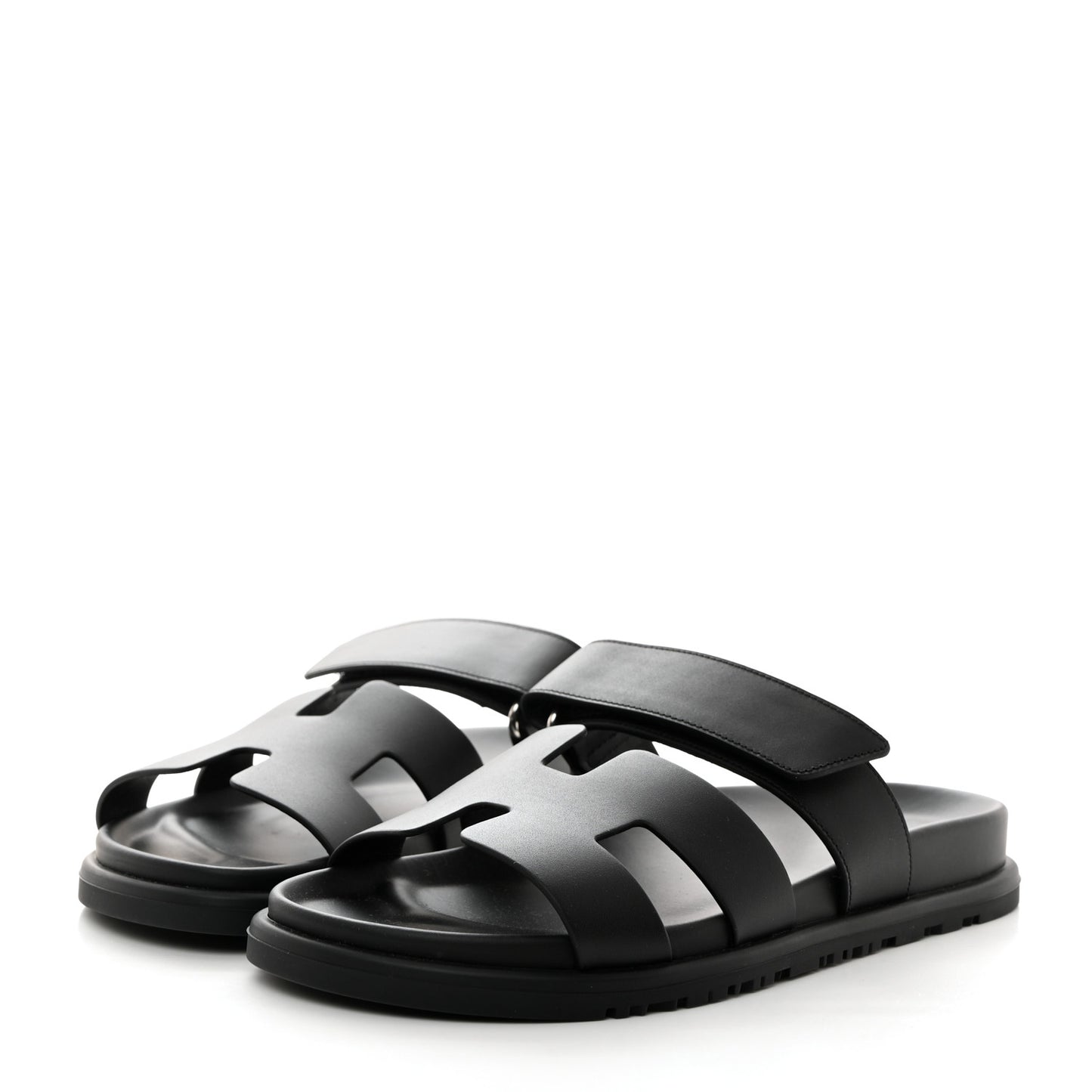 Calfskin Womens Chypre Sandals 37.5 Black