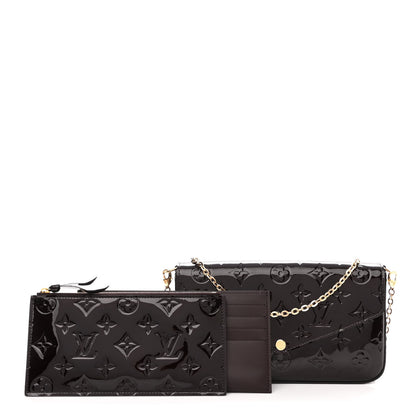 Louis Vuitton Vernis Pochette Felicie Chain Wallet Amarante 1 of 10