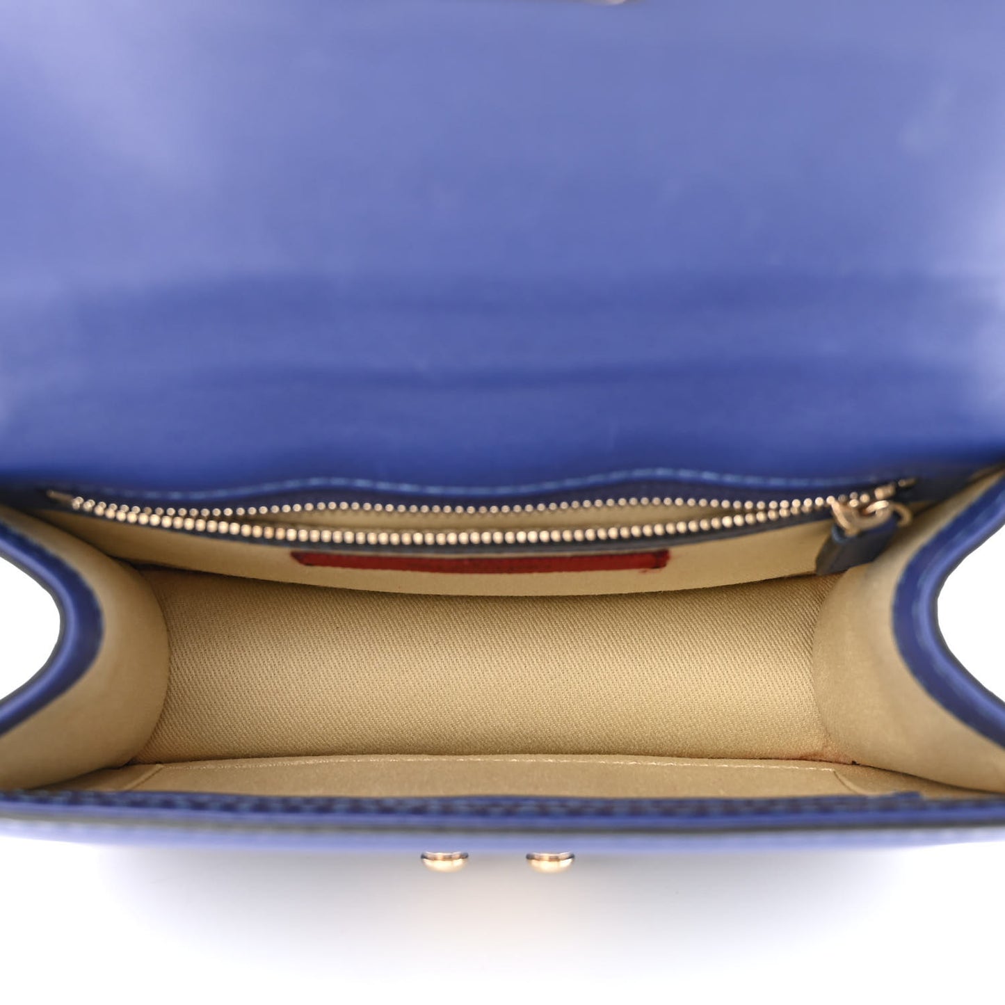 Vitello Small Glam Lock Rockstud Flap Blue China