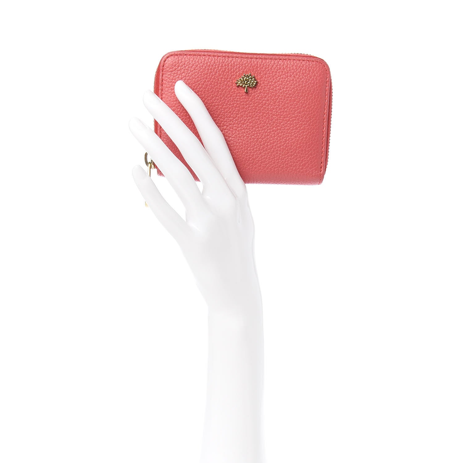 Mulberry Small Classic Grain Compact Zip Wallet Deep Pink 2 of 6