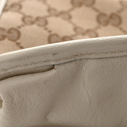 Gucci Monogram Calfskin Medium Horsebit 1955 Tote Bag Beige Mystic White 13 of 16