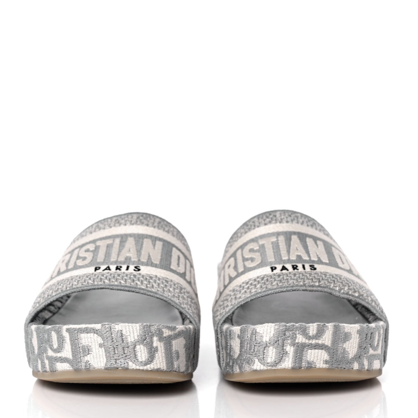 Oblique D-Way Platform Sandals 38 Grey Stone