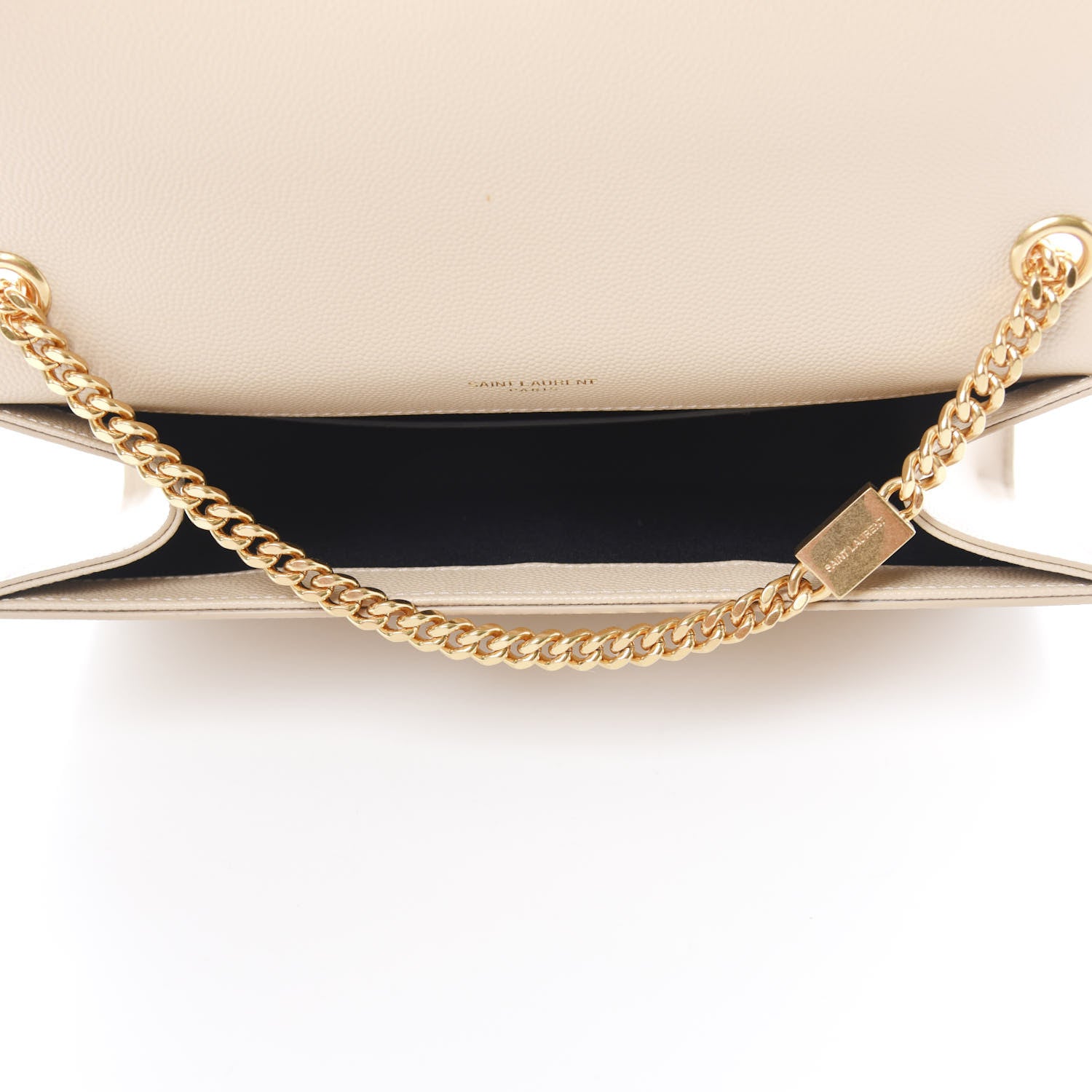 Saint Laurent Grain De Poudre Medium Monogram Kate Satchel Nude Powder 5 of 11