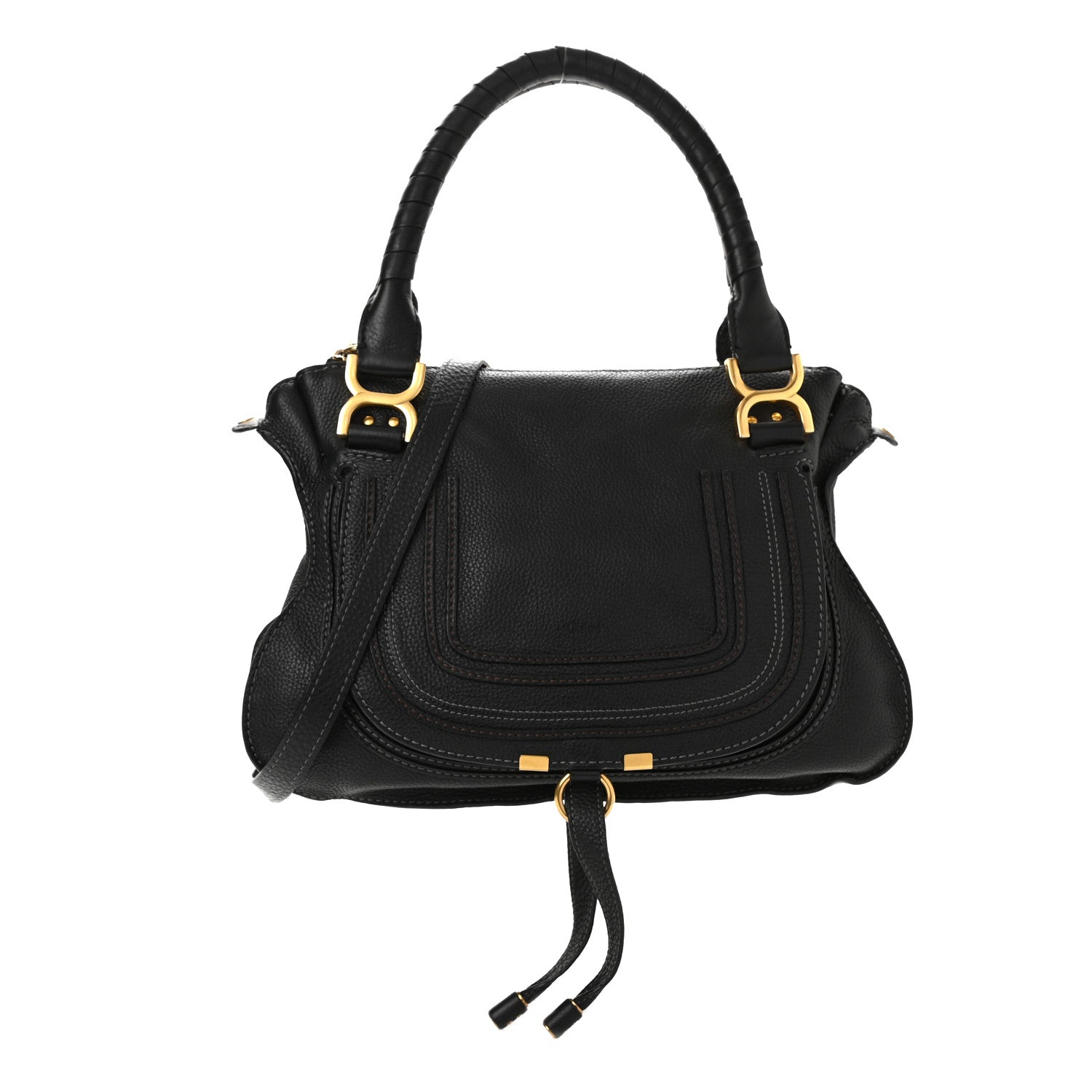 Chloe Calfskin Medium Marcie Satchel Black 1 of 11
