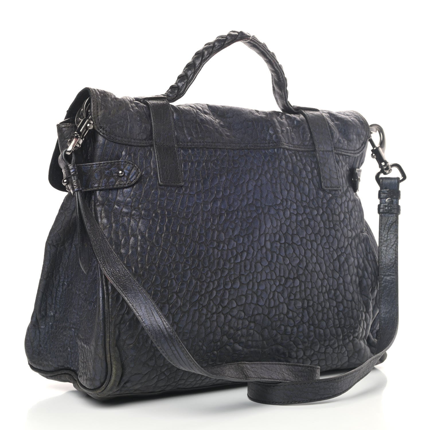 Mulberry Metallic Shrunken Calfskin Medium Alexa Midnight Blue 2 of 8