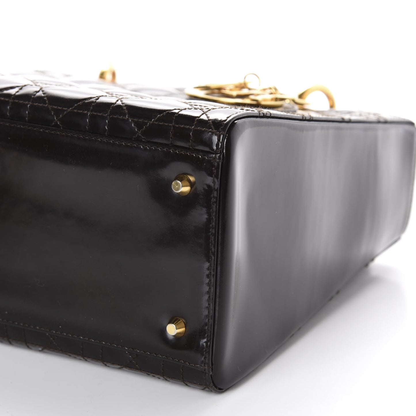 Patent Cannage Medium Lady Dior Black