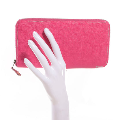 Hermes Epsom Silk'In Compact Wallet Rose Tyrien 2 of 8