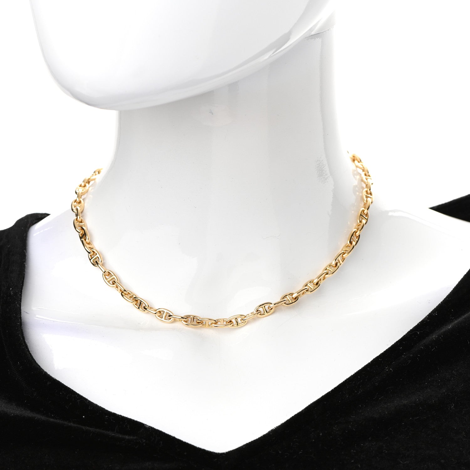 Hermes 18K Yellow Gold TPM Chaine D'Ancre Necklace 2 of 5