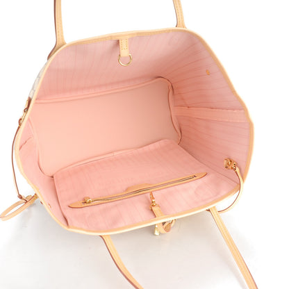 Louis Vuitton Damier Azur Neo Neverfull MM Rose Ballerine 6 of 9