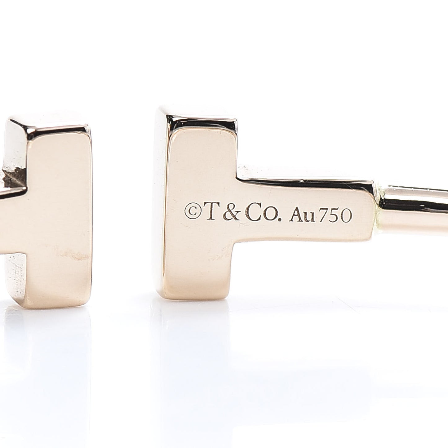 18K Rose Gold Narrow T Wire Bracelet