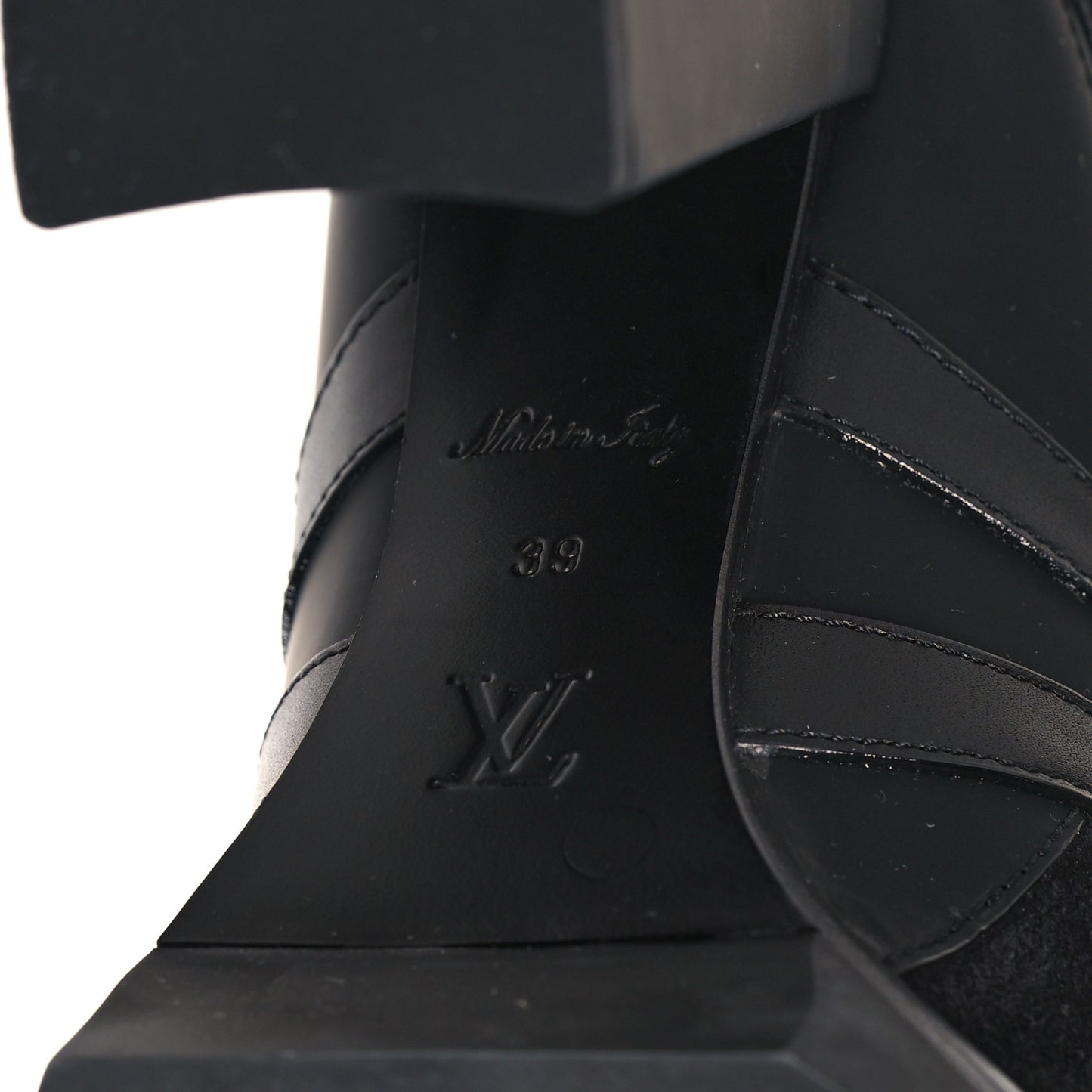 Suede Calfskin Monogram Star Trail Ankle Boots 39 Black