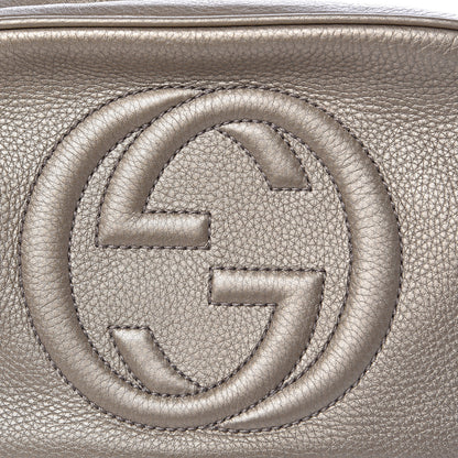 Gucci Metallic Pebbled Calfskin Small Soho Disco Bag Golden Beige 12 of 12