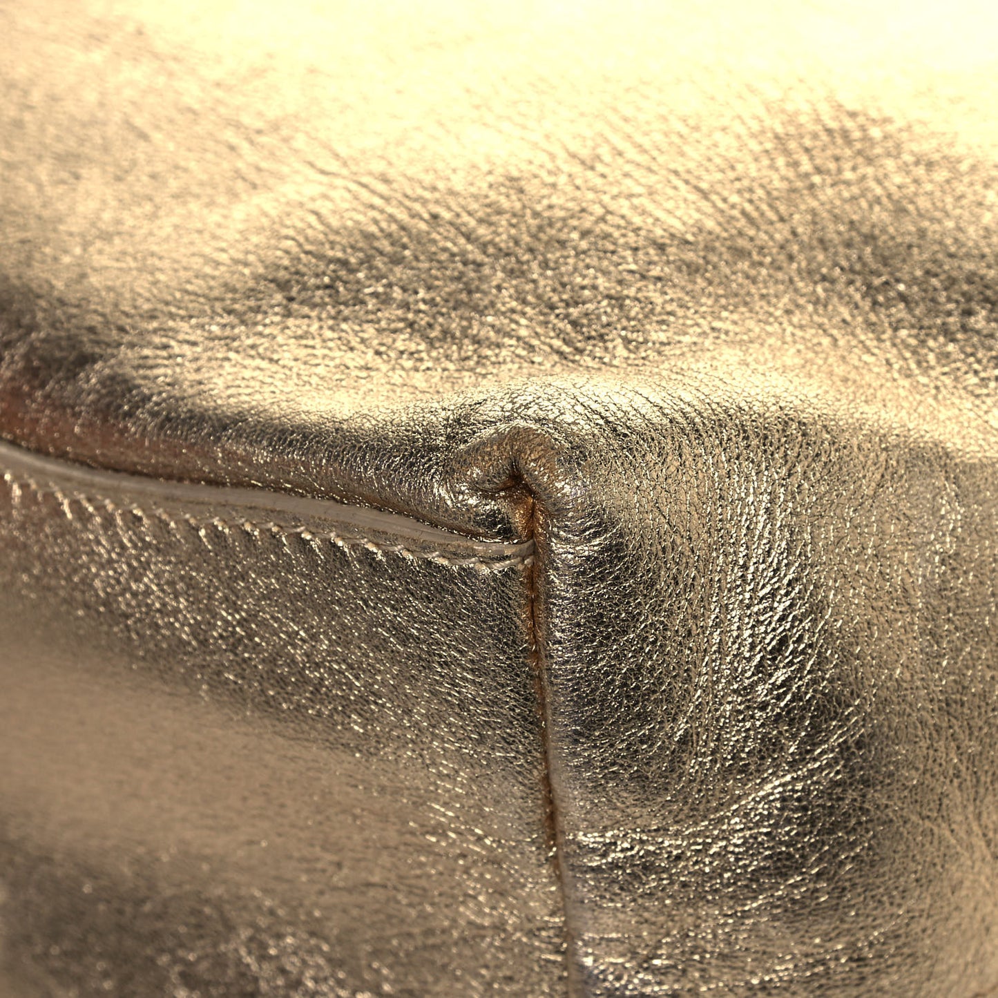 Metallic Nappa Tote Gold