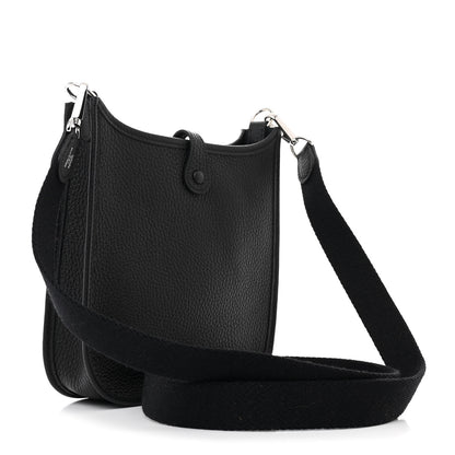 Hermes Taurillon Clemence Evelyne TPM Black 3 of 11