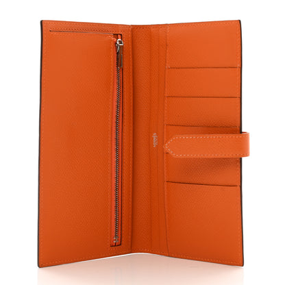 Hermes Epsom Bearn Gusset Wallet Orange 5 of 7