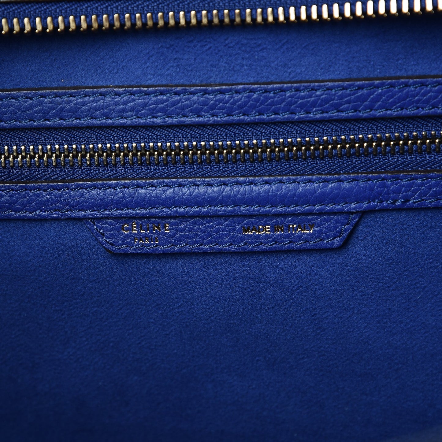 Drummed Calfskin Mini Luggage Indigo