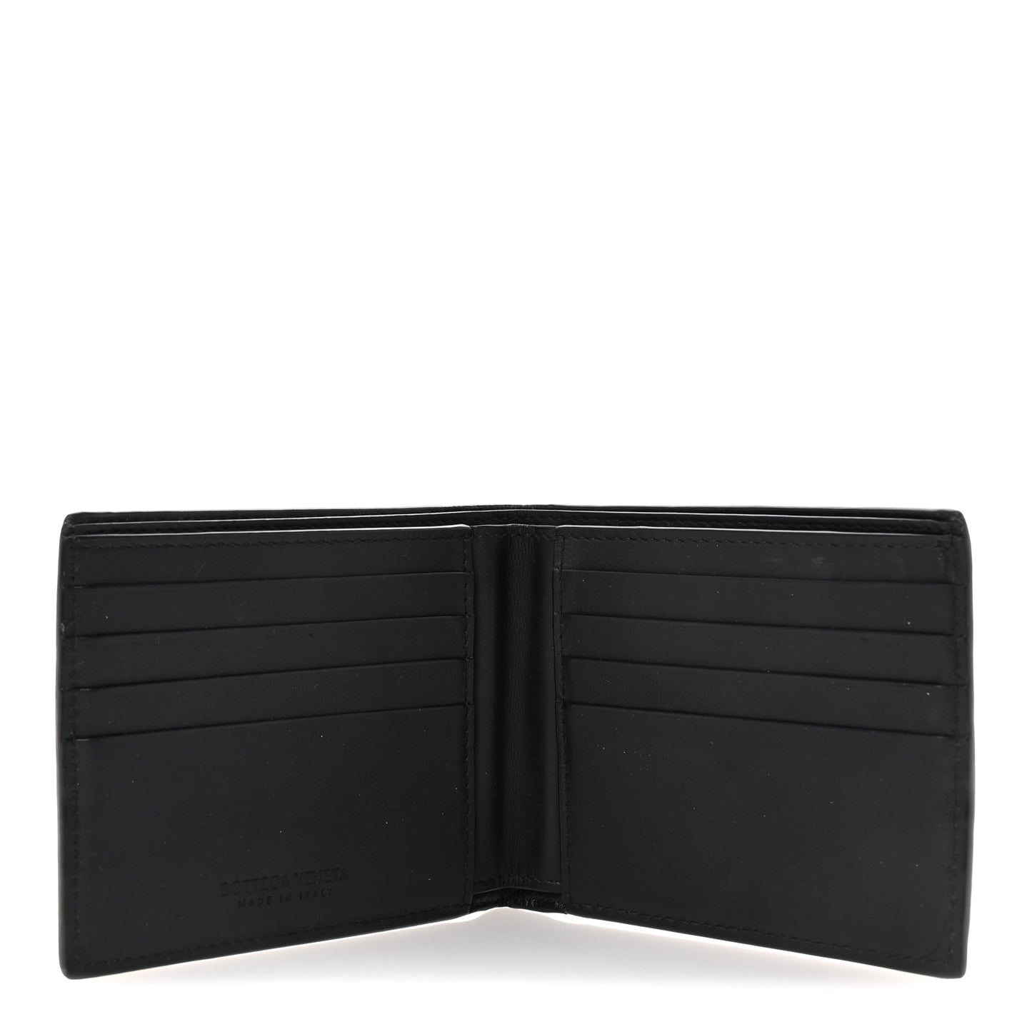 Nappa Maxi Intrecciato Bi-Fold Wallet Black