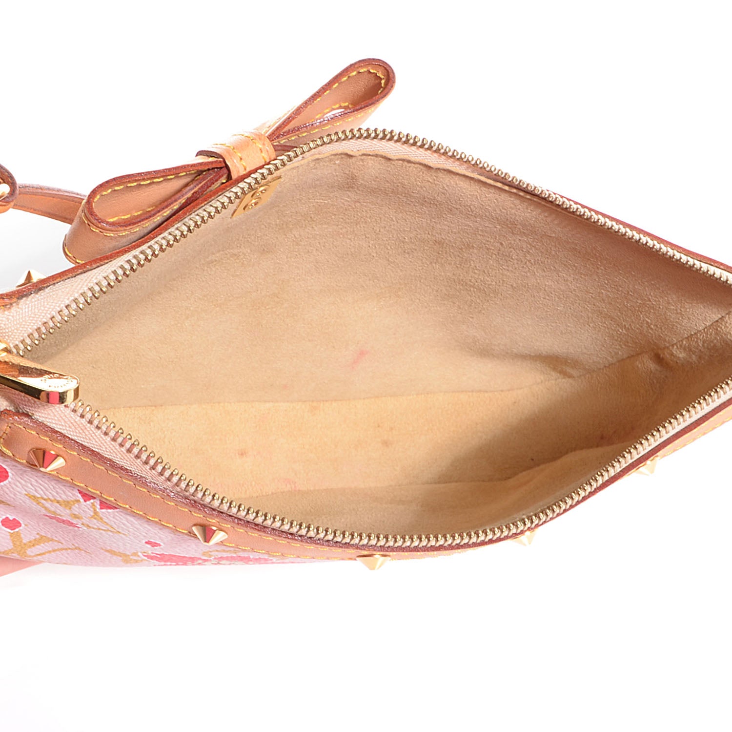 Louis Vuitton Monogram Cherry Blossom Pochette Accessories Red 5 of 8