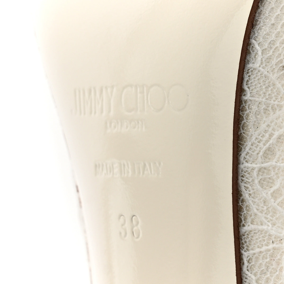 Jimmy Choo Satin Lace Faiz 100 Pumps 38 Ivory 9 of 12