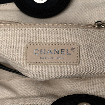 Chanel Mixed Fibers Small Deauville Tote Navy Blue 6 of 11