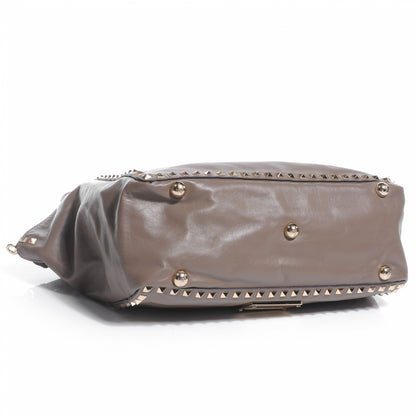 Valentino Garavani Vitello Medium Rockstud Tote Brun 5 of 8