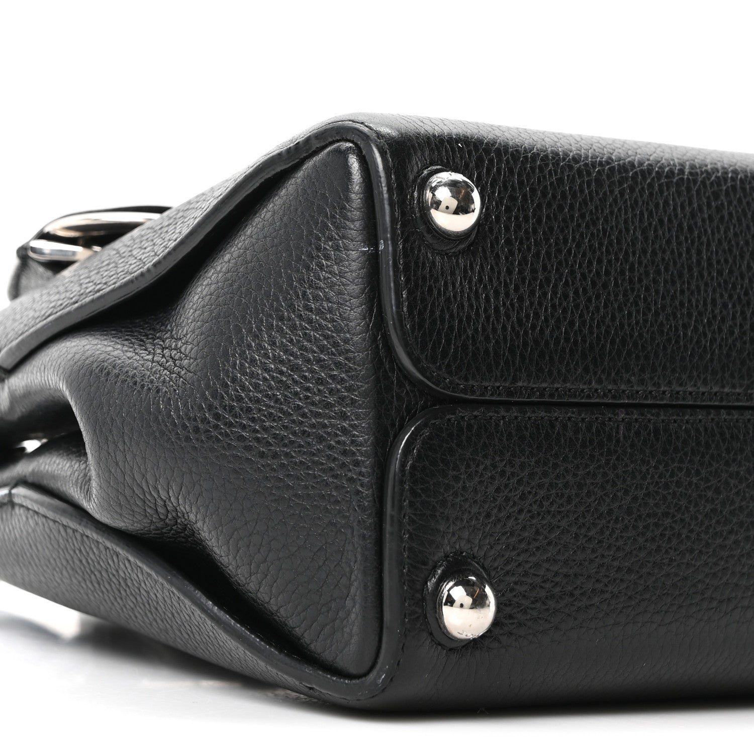 Christian Dior Grained Calfskin Small Open Bar Tote Black 9 of 10