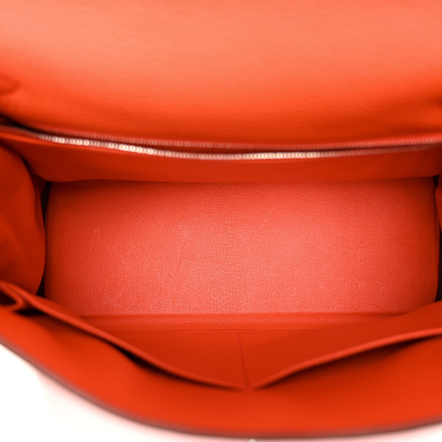 Hermes Taurillon Clemence Kelly Retourne 28 Orange Poppy 5 of 15