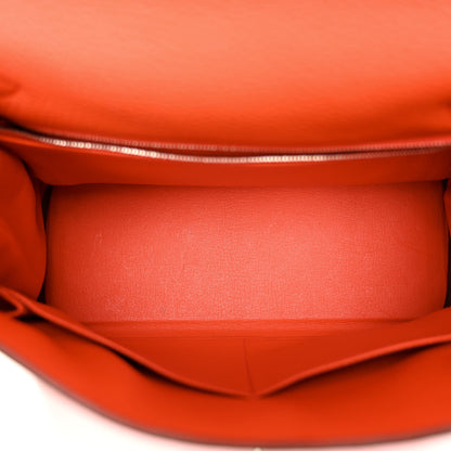 Hermes Taurillon Clemence Kelly Retourne 28 Orange Poppy 5 of 15