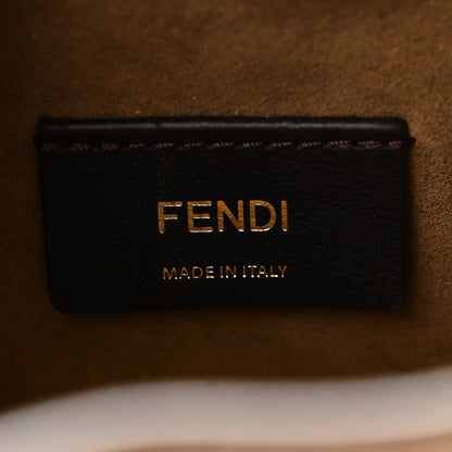 Fendi Fabric Jacquard Vitello Grace FF 1974 Mini Mon Tresor Bucket Bag Tobacco Moro Sand 6 of 10