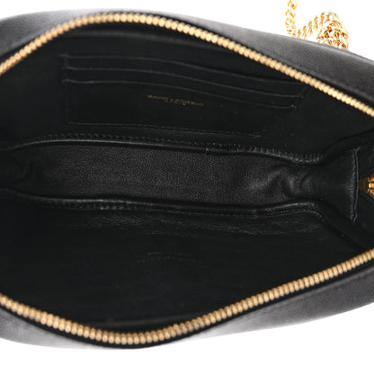 Saint Laurent Grain De Poudre Matelasse Monogram Mini Lou Camera Bag Black 5 of 10